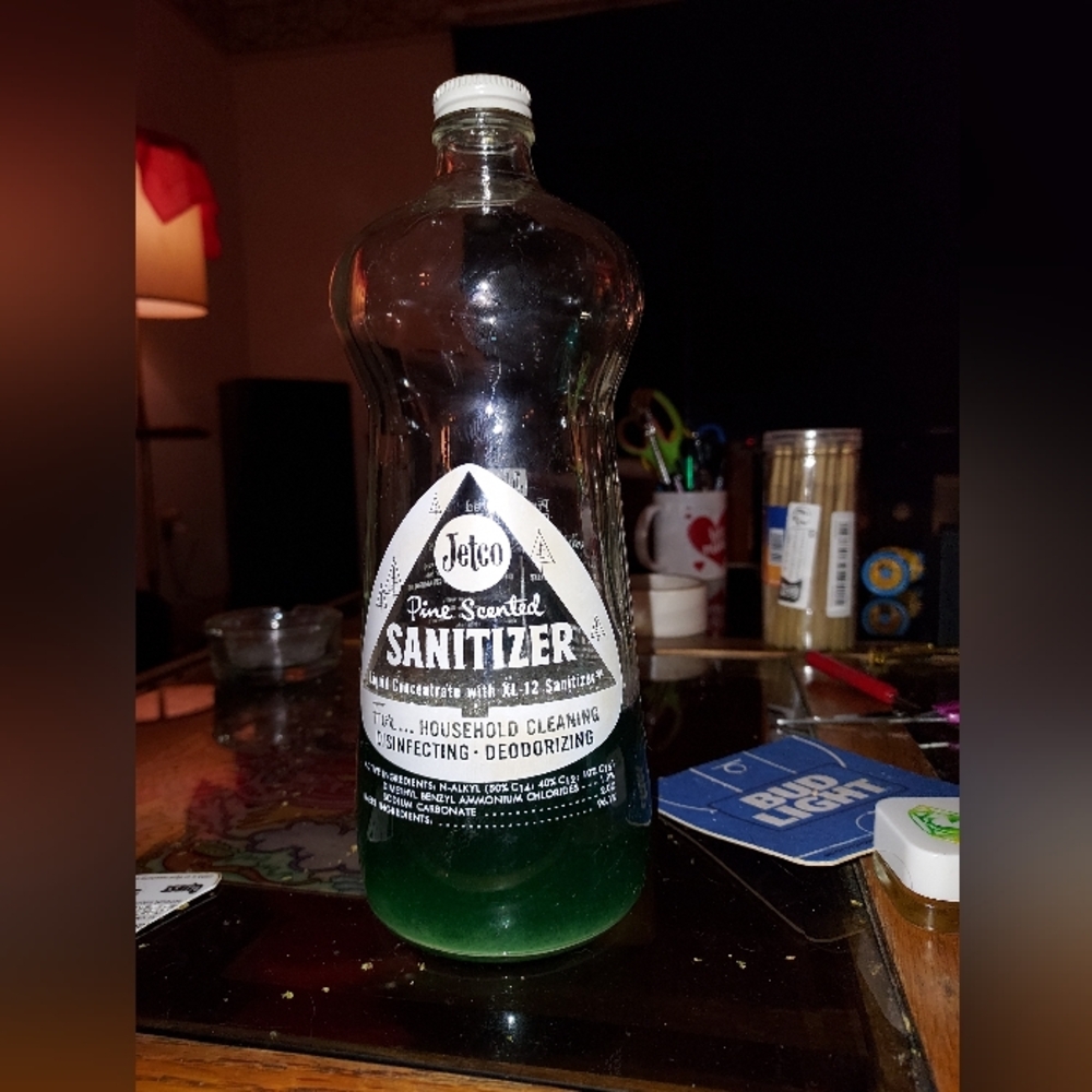 Vintage Bout ¼ Bottle Of Jetco {PINE SCENTED} Sanitizer